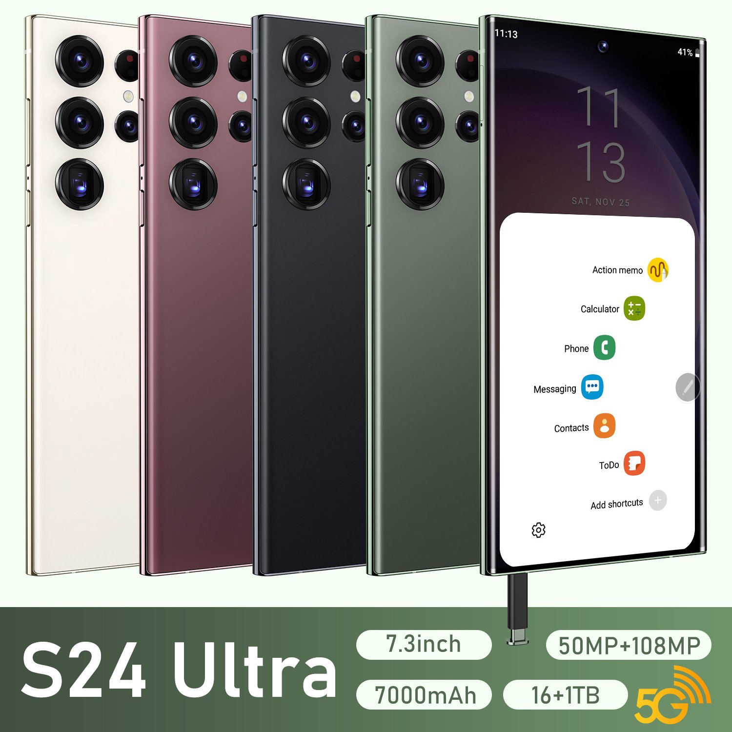 2024 New s24 ultra phone Smartphone 16+1TB Android 13.0 Mobile Phone Cell Gaming Phone 5G smartphone 3G&4G smartphone